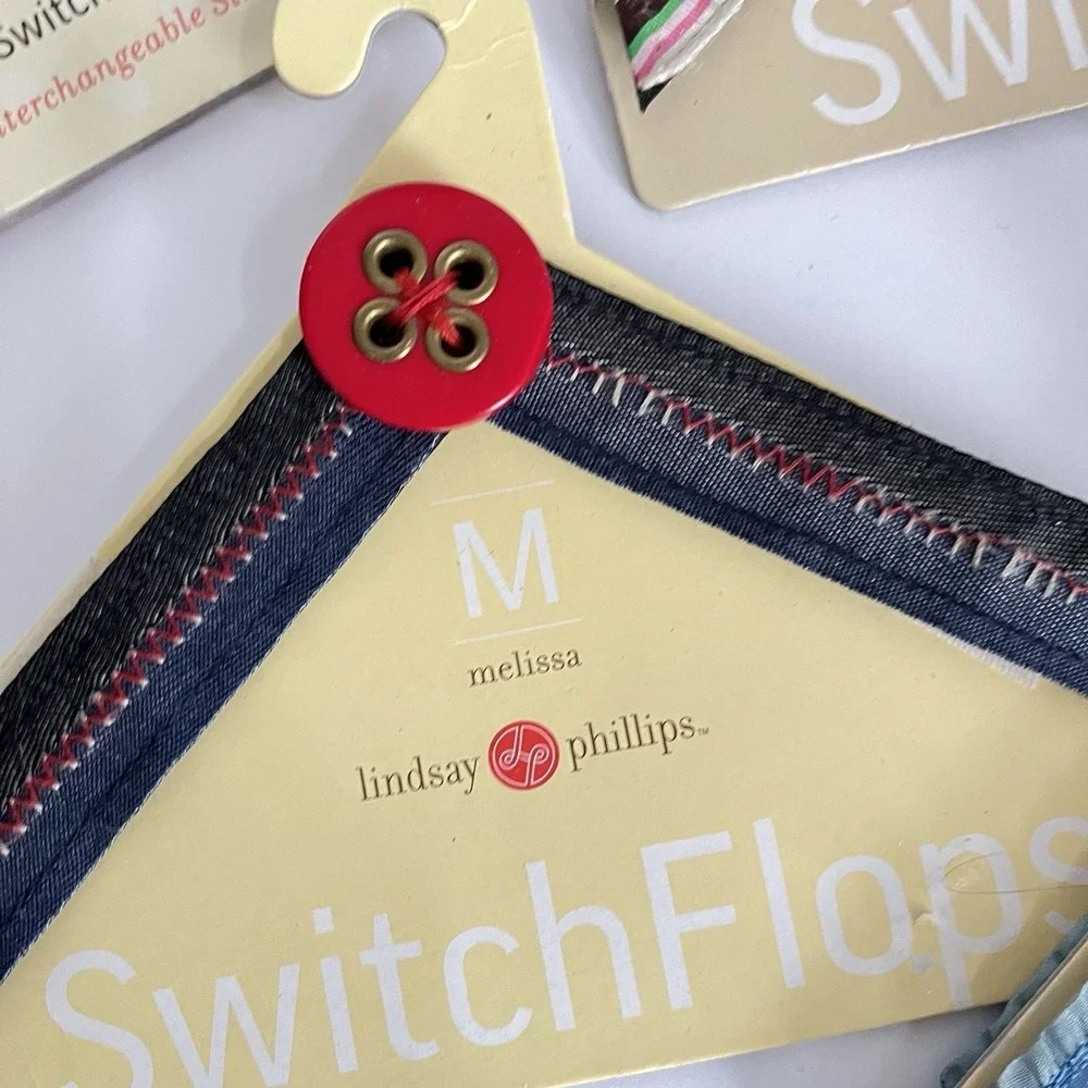 Lindsay Phillips SWITCHFLOPS bundle 6 pair NWT blue red snakeskin